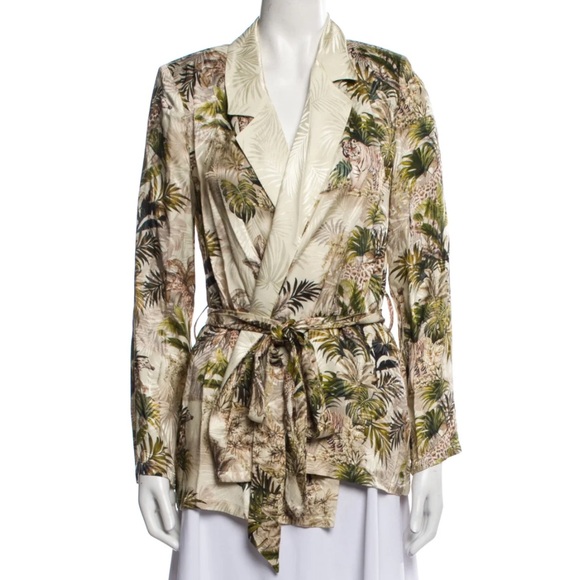 L’agence Ciara Robe Jacket Blazer Antique White Safari XS NWT - Picture 1 of 14